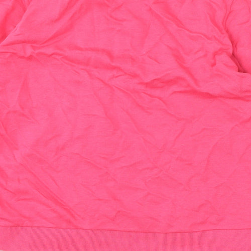Marks and Spencer Womens Pink Cotton Pullover Sweatshirt Size 12 Pullover