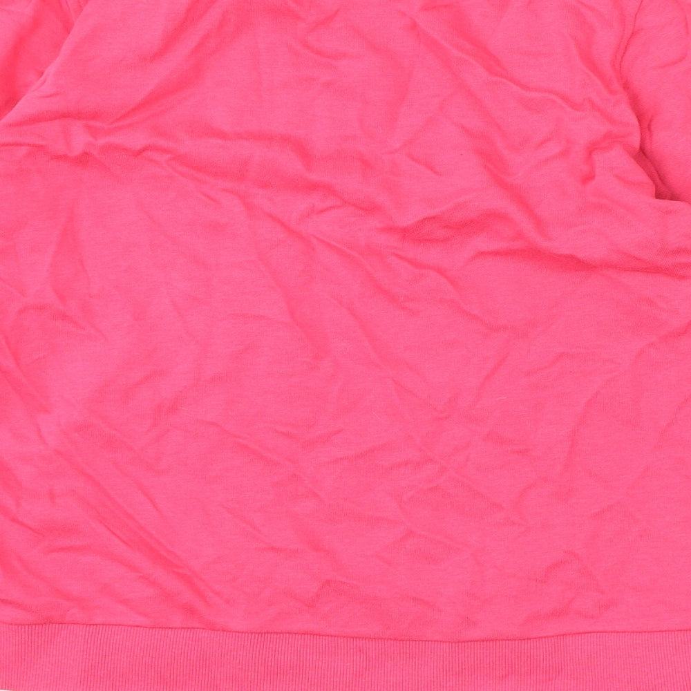 Marks and Spencer Womens Pink Cotton Pullover Sweatshirt Size 12 Pullover