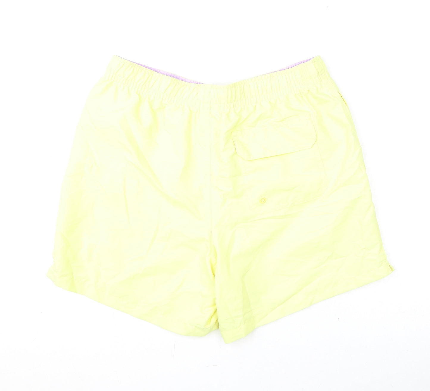 Marks and Spencer Mens Yellow Polyester Bermuda Shorts Size M L6 in Regular Drawstring - Swim Shorts