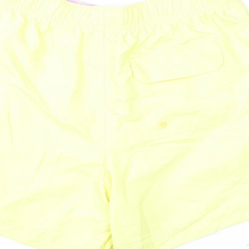 Marks and Spencer Mens Yellow Polyester Bermuda Shorts Size M L6 in Regular Drawstring - Swim Shorts