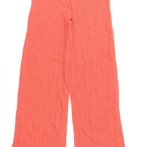 Marks and Spencer Girls Red Cotton Capri Trousers Size 11-12 Years L26 in Regular Pullover