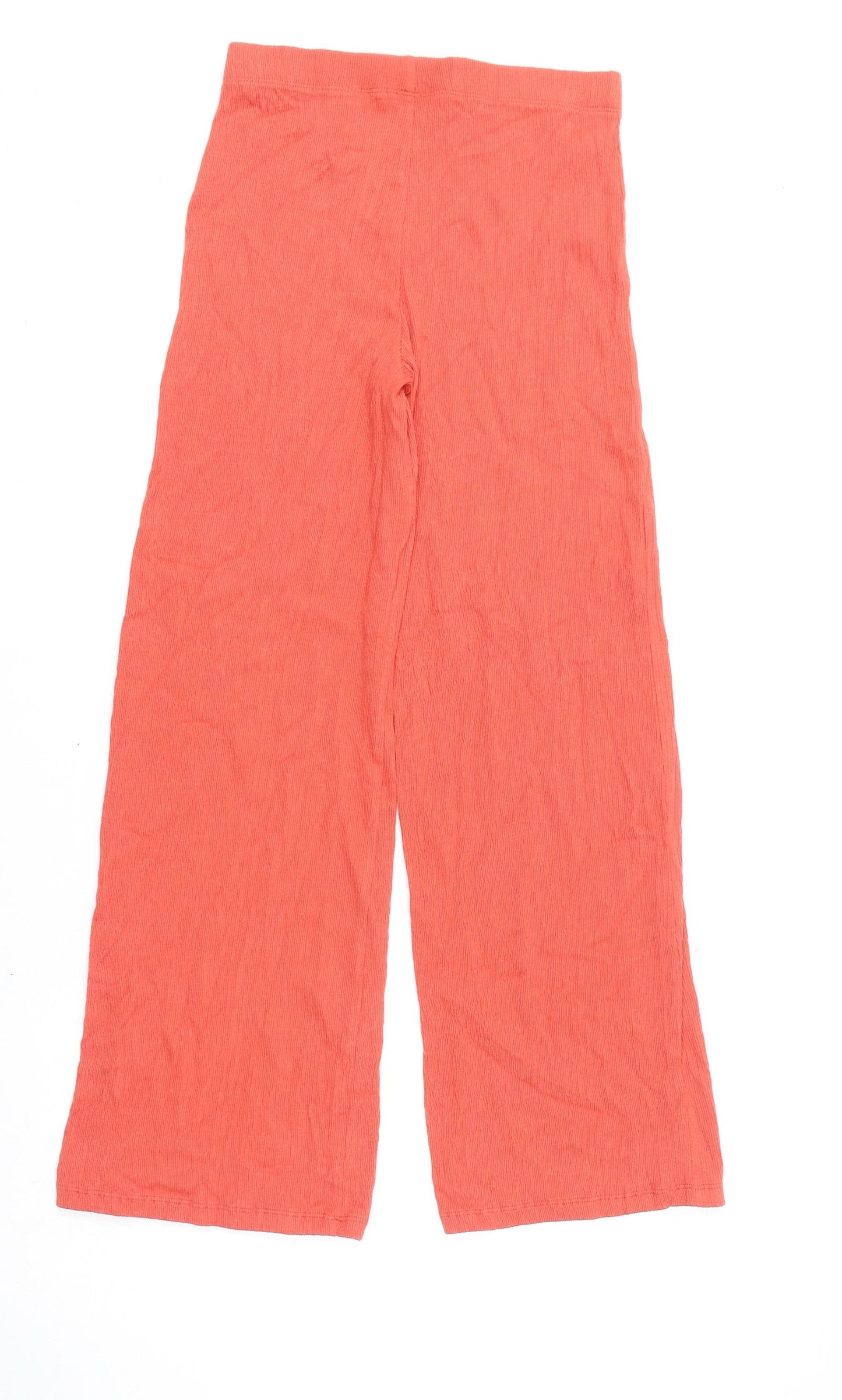 Marks and Spencer Girls Red Cotton Capri Trousers Size 11-12 Years L26 in Regular Pullover