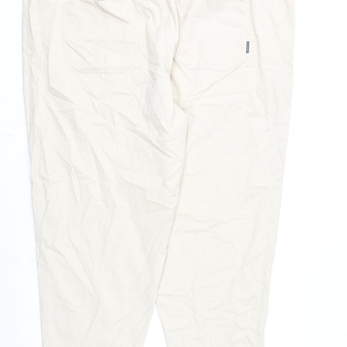 GOODMOVE Womens Beige Polyester Cargo Trousers Size 24 L25 in Regular