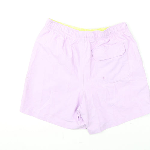 Marks and Spencer Mens Purple Polyester Bermuda Shorts Size S L6 in Regular Drawstring - Swim Shorts