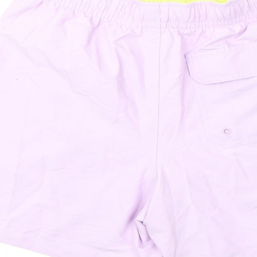 Marks and Spencer Mens Purple Polyester Bermuda Shorts Size S L6 in Regular Drawstring - Swim Shorts