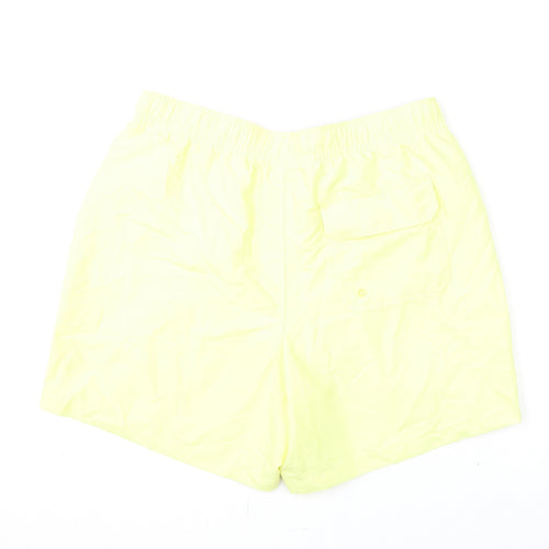 Marks and Spencer Mens Yellow Polyester Bermuda Shorts Size M L6 in Regular Drawstring - Swim Shorts