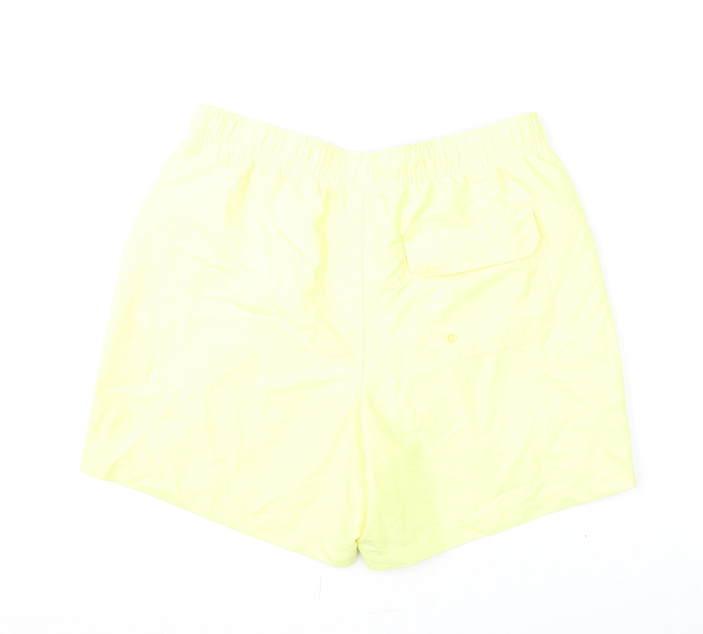 Marks and Spencer Mens Yellow Polyester Bermuda Shorts Size M L6 in Regular Drawstring - Swim Shorts