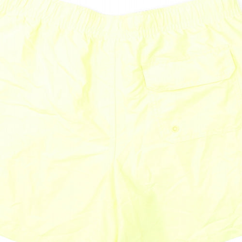 Marks and Spencer Mens Yellow Polyester Bermuda Shorts Size M L6 in Regular Drawstring - Swim Shorts