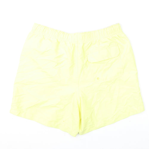 Marks and Spencer Mens Yellow Polyester Bermuda Shorts Size M L6 in Regular Drawstring - Swim Shorts