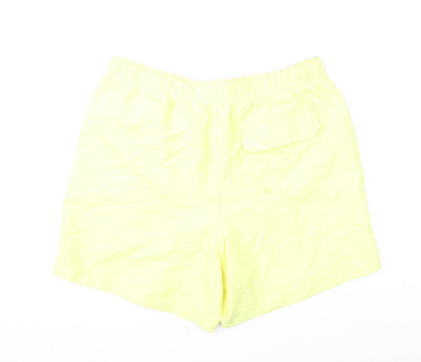 Marks and Spencer Mens Yellow Polyester Bermuda Shorts Size M L6 in Regular Drawstring - Swim Shorts