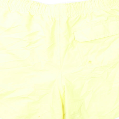 Marks and Spencer Mens Yellow Polyester Bermuda Shorts Size M L6 in Regular Drawstring - Swim Shorts