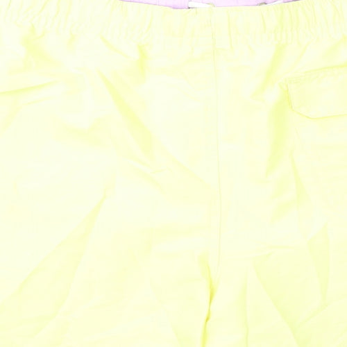 Marks and Spencer Mens Yellow Polyester Bermuda Shorts Size 3XL L6 in Regular Drawstring - Swim Shorts