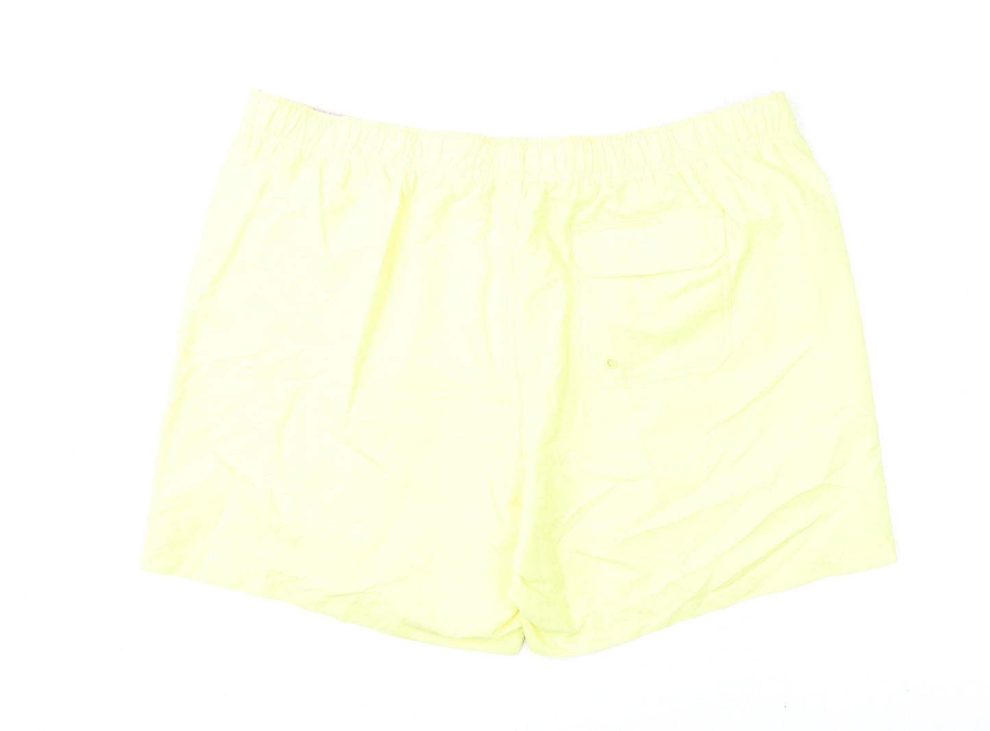 Marks and Spencer Mens Yellow Polyester Bermuda Shorts Size 2XL L6 in Regular Drawstring