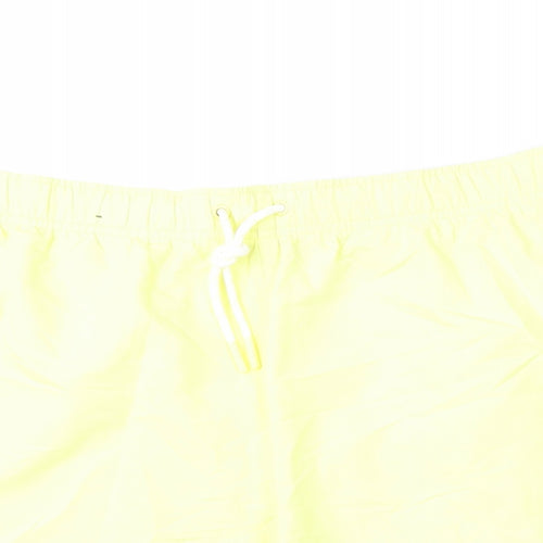 Marks and Spencer Mens Yellow Polyester Bermuda Shorts Size 2XL L6 in Regular Drawstring