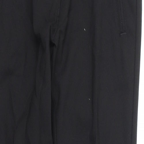 Marks and Spencer Boys Black Polyester Dress Pants Trousers Size 6-7 Years L20 in Regular Zip - Pleat