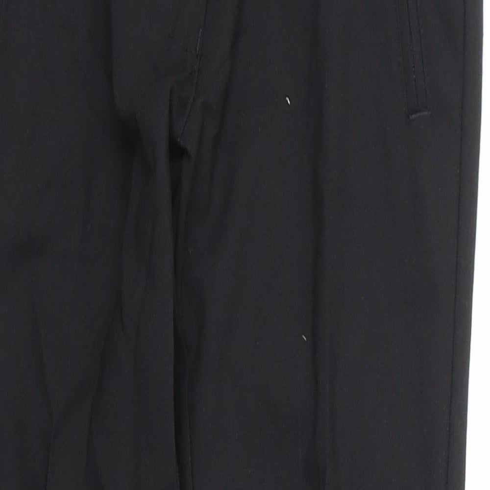 Marks and Spencer Boys Black Polyester Dress Pants Trousers Size 6-7 Years L20 in Regular Zip - Pleat