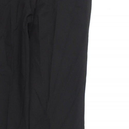 Marks and Spencer Boys Black Polyester Dress Pants Trousers Size 6-7 Years L20 in Regular Zip - Pleat