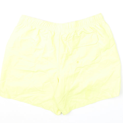 Marks and Spencer Mens Yellow Polyester Bermuda Shorts Size L L6 in Regular Drawstring - Swim Shorts