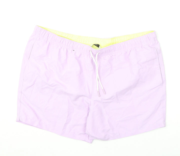 Marks and Spencer Mens Purple Polyester Bermuda Shorts Size 3XL L6 in Regular Drawstring - sw
