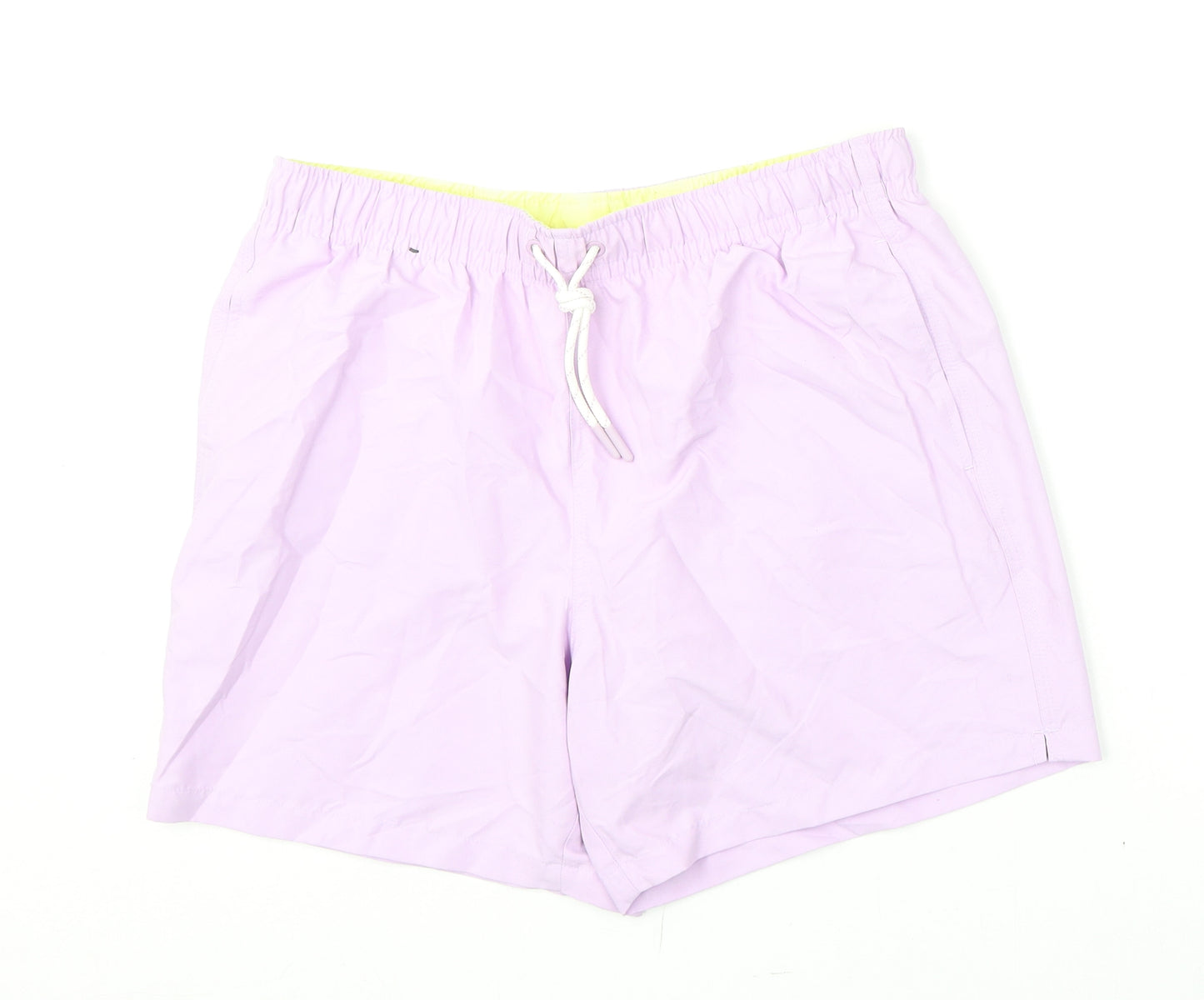 Marks and Spencer Mens Purple Polyester Bermuda Shorts Size M L6 in Regular Drawstring - Swim Shorts