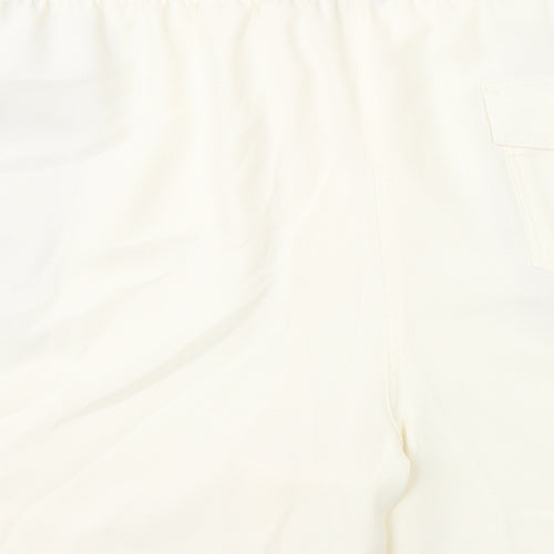 Marks and Spencer Womens Ivory Polyester Basic Shorts Size 20 L6 in Regular Pull On