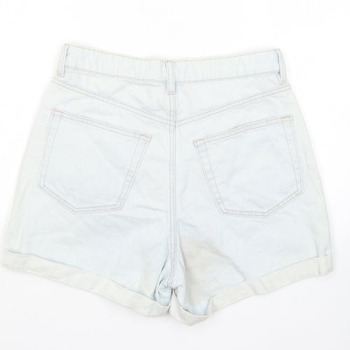 Divided by H&M Womens Blue Cotton Hot Pants Shorts Size 10 L3 in Regular Zip