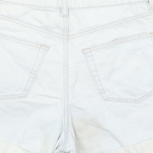 Divided by H&M Womens Blue Cotton Hot Pants Shorts Size 10 L3 in Regular Zip