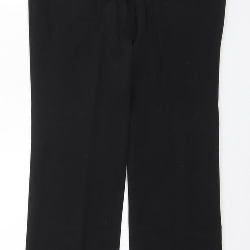 St Michael Mens Black Polyester Trousers Size 36 in L31 in Regular Zip