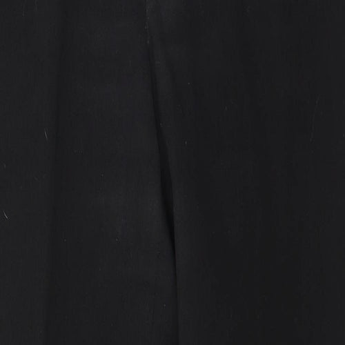 St Michael Mens Black Polyester Trousers Size 36 in L31 in Regular Zip