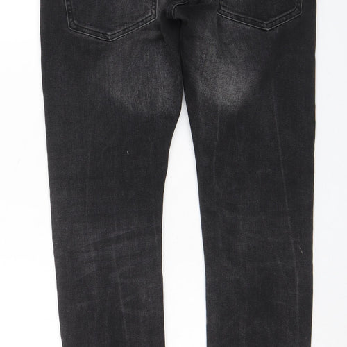 Denim & Co. Mens Black Cotton Skinny Jeans Size 32 in L32 in Regular Button