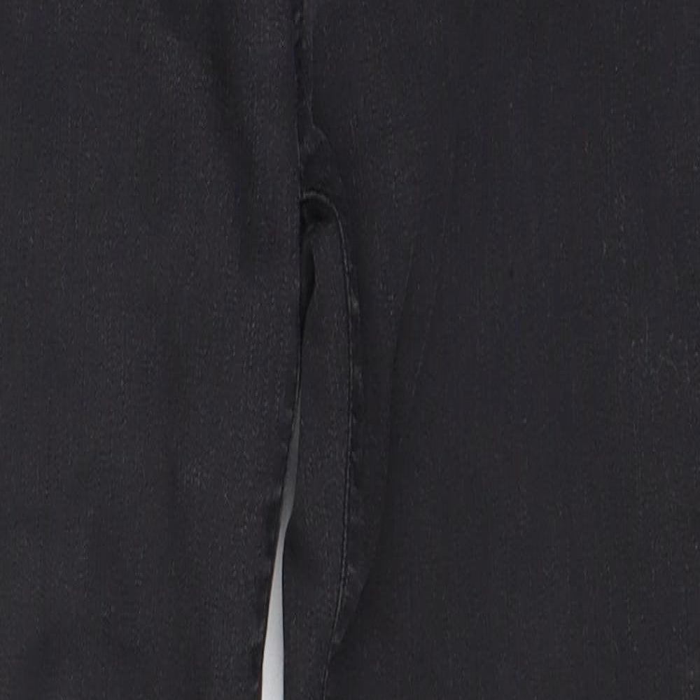 Marks and Spencer Womens Black Cotton Skinny Jeans Size 8 L26 in Regular Zip