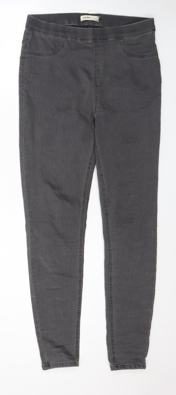 Marks and Spencer Womens Green Cotton Jegging Jeans Size 12 L28 in Regular
