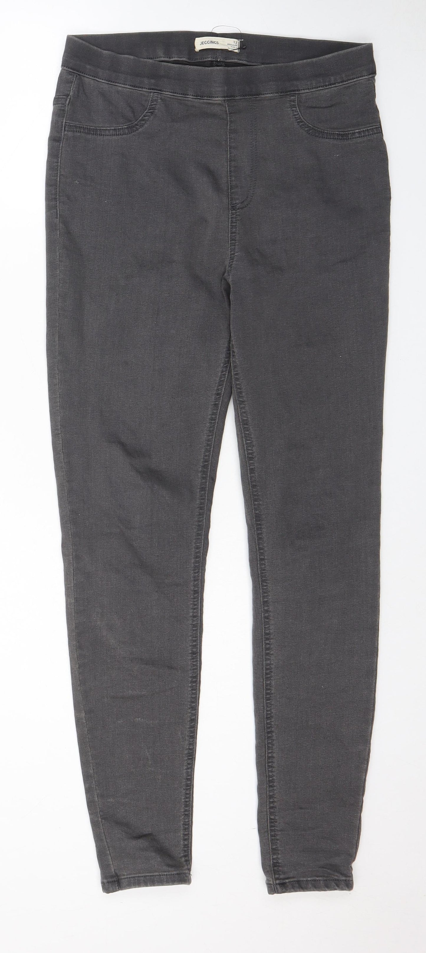 Marks and Spencer Womens Green Cotton Jegging Jeans Size 12 L28 in Regular
