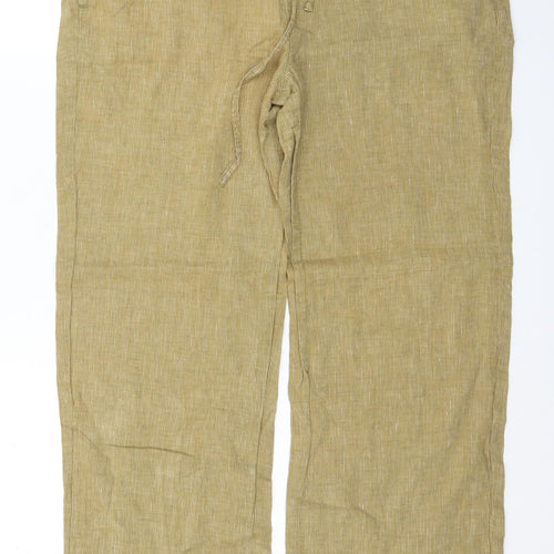Dorm Womens Beige Polyester Trousers Size 38 in L28 in Regular Drawstring