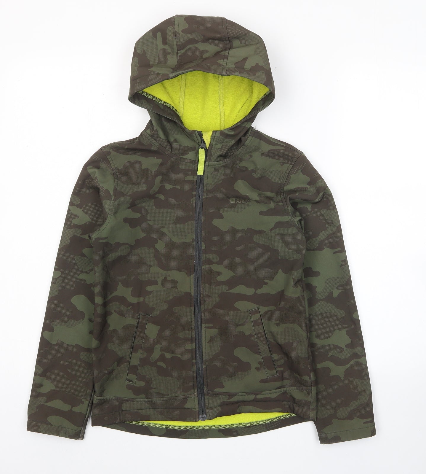Mountain Warehouse Boys Green Camouflage Jacket Size 9-10 Years Zip
