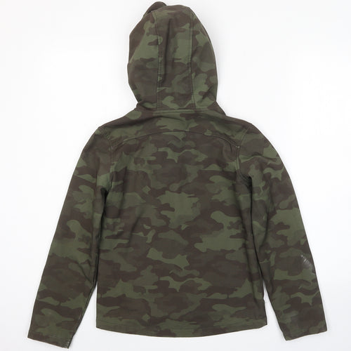Mountain Warehouse Boys Green Camouflage Jacket Size 9-10 Years Zip