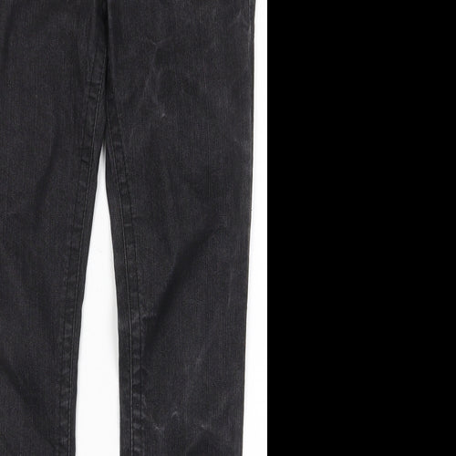 Dorothy Perkins Womens Black Cotton Skinny Jeans Size 10 L28 in Regular Zip