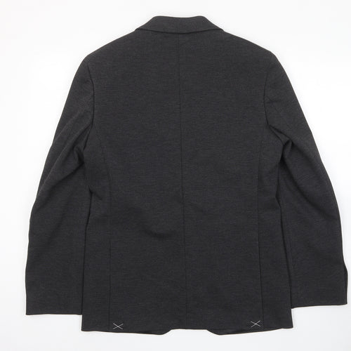 Marks and Spencer Mens Grey Polyamide Jacket Suit Jacket Size 38 Regular