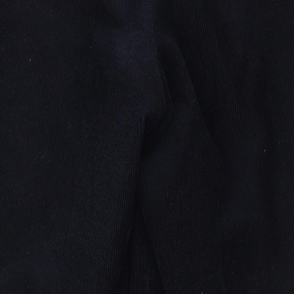 Meyer Mens Blue Polyester Trousers Size 36 in L34 in Regular Zip