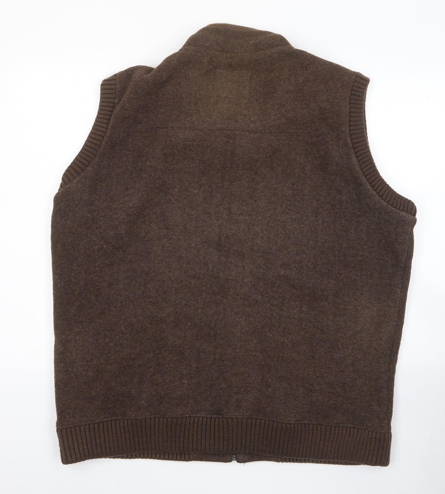 Marks and Spencer Mens Brown Gilet Waistcoat Size 2XL Zip
