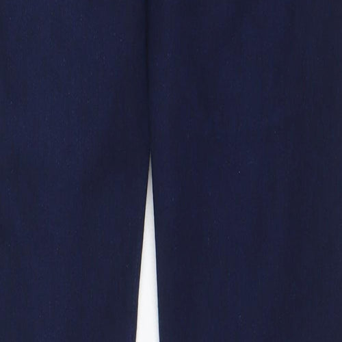Marks and Spencer Womens Blue Cotton Skinny Jeans Size 10 L28 in Regular Zip