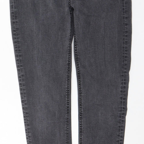 Per Una Womens Grey Lyocell Jegging Trousers Size 12 L27 in Regular Zip