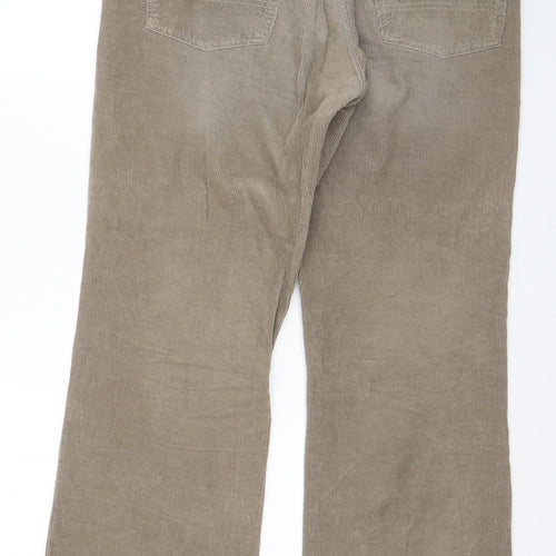 Ben Sherman Mens Beige Cotton Trousers Size 34 in L32 in Regular Zip