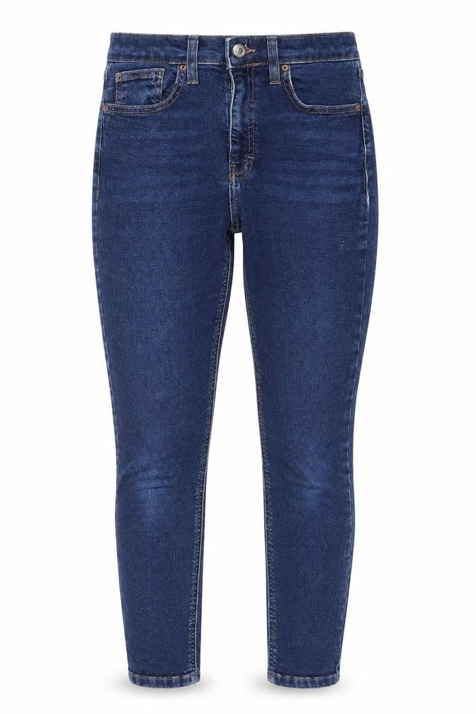 Topshop Womens Blue Cotton Skinny Jeans Size 28 in L32 in Regular Zip