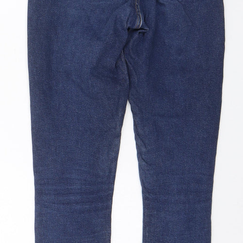 Topshop Womens Blue Cotton Skinny Jeans Size 28 in L32 in Regular Zip