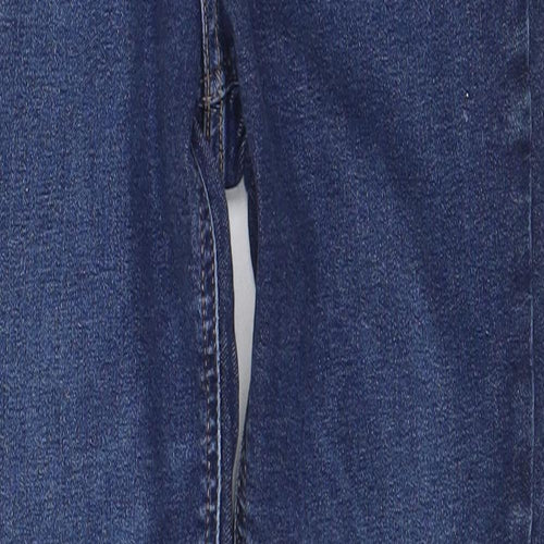 Topshop Womens Blue Cotton Skinny Jeans Size 28 in L32 in Regular Zip