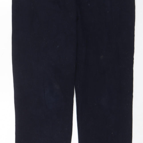 TU Mens Blue Cotton Trousers Size 32 in L30 in Regular Zip