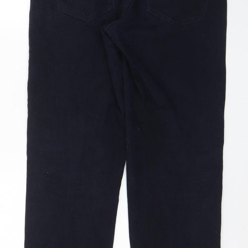 TU Mens Blue Cotton Trousers Size 32 in L30 in Regular Zip