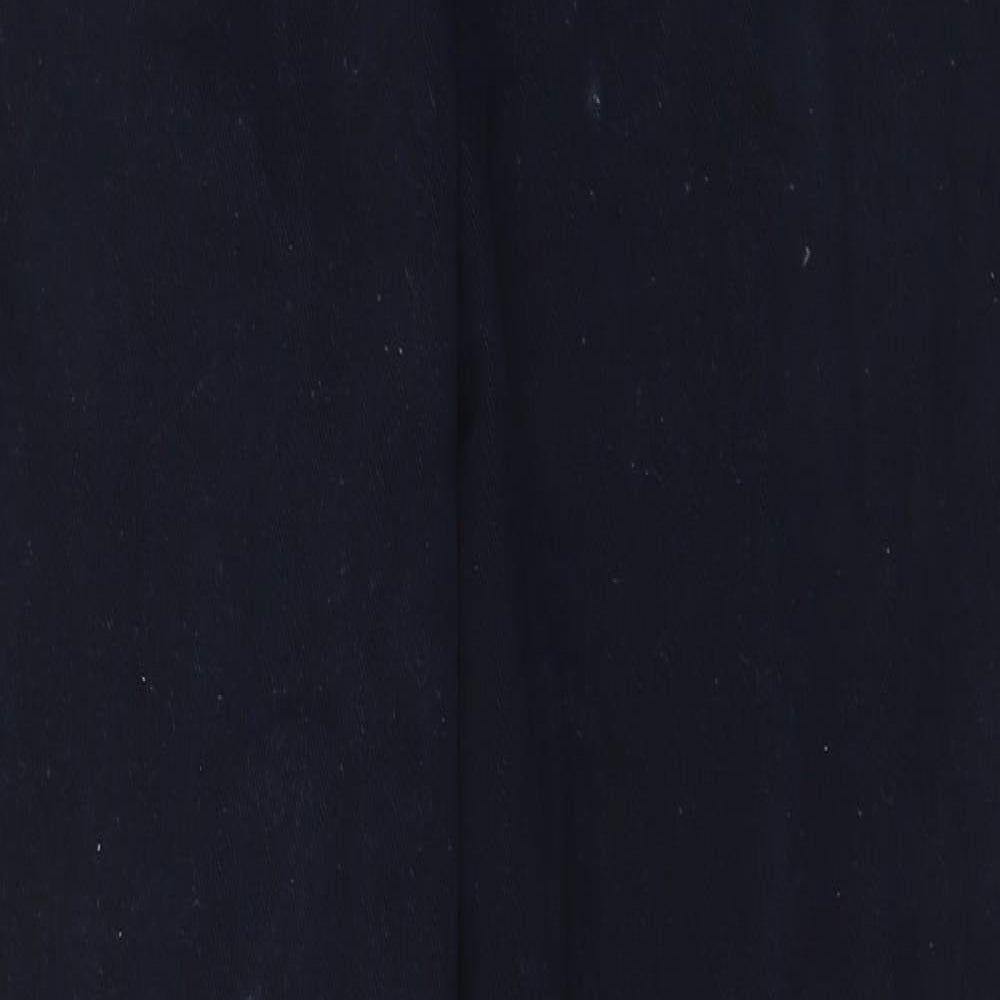 TU Mens Blue Cotton Trousers Size 32 in L30 in Regular Zip