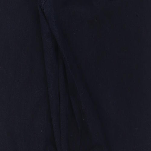 TU Mens Blue Cotton Trousers Size 32 in L30 in Regular Zip